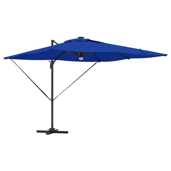 vidaXL Parasol Roma Azul 286 x 285 x 270 cm Aluminio y poliéster