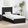 vidaXL Estructura de cama Negro 75 x 190 cm Madera Ingenieril