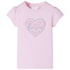 Camiseta infantil rosa claro 104