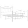 vidaXL Estructura cama sin colchón con estribo metal blanco 100x200 cm