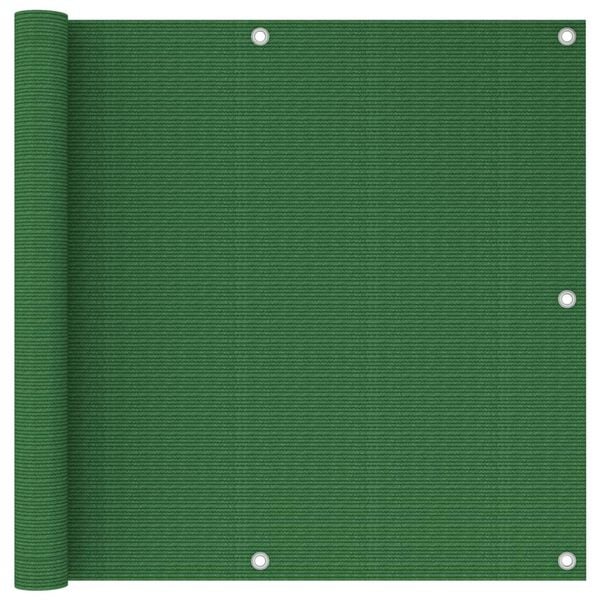 vidaXL Toldo para balc&oacute;n HDPE verde claro 90x500 cm