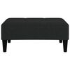 vidaXL Sof&aacute; cama 2 plazas con taburete tejido microfibra negro