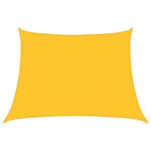 vidaXL Toldo de vela trapecio HDPE amarillo 160 g/m&sup2; 4/5x3 m