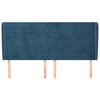 vidaXL Cabecero con orejas de terciopelo azul oscuro 203x23x118/128 cm
