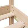 vidaXL Cama con estantería sin colchón madera maciza de pino 90x200 cm