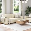 vidaXL Sof&aacute; 2 pcs Beige 220 x 80 x 84 cm Tejido mezcla de lino