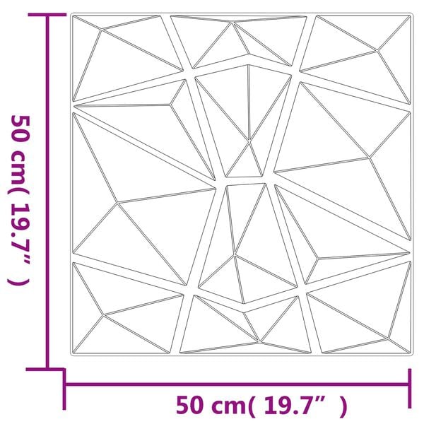 vidaXL Paneles de pared 48 pcs Gris Concreto 50 x 50 cm Espuma XPS