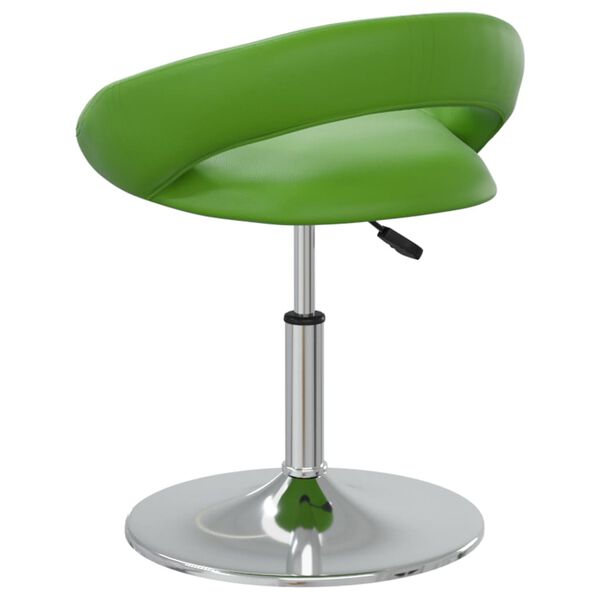 vidaXL Silla de comedor giratoria de cuero sint&eacute;tica verde