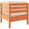 vidaXL Set de sofás jardín 12 pzas con cojines madera pino marrón cera