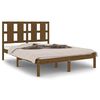 vidaXL Estructura de cama madera maciza de pino marr&oacute;n miel 140x190 cm