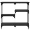 vidaXL Mesa Consola Roble Negro 80 x 29 x 75 cm Madera de ingenier&iacute;a