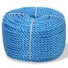 vidaXL Cuerda torcida de polipropileno 12 mm 500 m azul