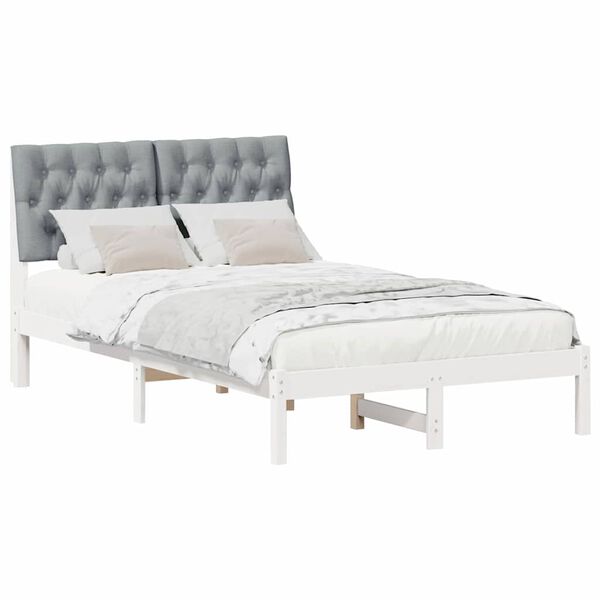 vidaXL Estructura de Cama con Cabecera Tapizada 120 x 200 cm