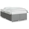 vidaXL Estructura de cama sin colch&oacute;n tela gris claro 120x200 cm