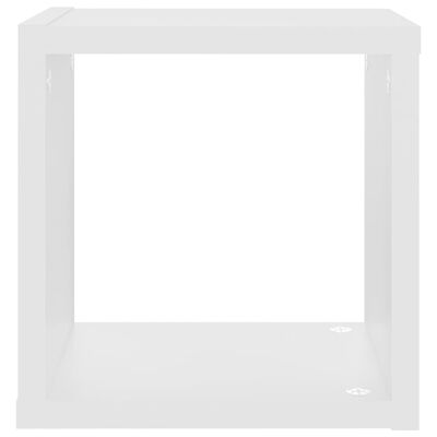 vidaXL Estantes cubo de pared 4 unidades blanco 22x15x22 cm