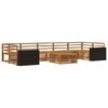 vidaXL Conjunto de sof&aacute;s de exterior 8 uds. Natural