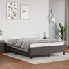vidaXL Estructura de cama sin colch&oacute;n cuero sint&eacute;tico gris 140x190 cm