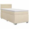 vidaXL Cama box spring con colch&oacute;n Crema 100 x 200 cm Tela