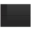 vidaXL Mesita de noche madera contrachapada negro brillo 40x30x30 cm