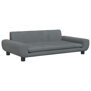 vidaXL Cama para perros de terciopelo gris oscuro 100x54x33 cm