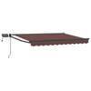 vidaXL Toldo manual retr&aacute;ctil con LEDs Marr&oacute;n y Antracita 3,5 x 2,5 m