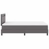 vidaXL Cama tipo Box Spring Gris 120 x 190 cm Cuero sint&eacute;tico