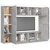 vidaXL Set de muebles de sal&oacute;n 8 pzas madera ingenier&iacute;a gris hormig&oacute;n