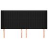 vidaXL Cabecero con orejas de tela negro 163x16x118/128 cm