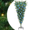 vidaXL &Aacute;rbol de Navidad artificial preiluminado al rev&eacute;s con juego de bolas