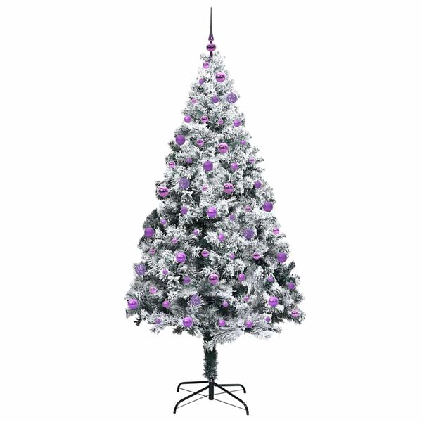 vidaXL Árbol de Navidad artificial 210 cm PVC y Acero y Plástico