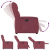 vidaXL Sill&oacute;n reclinable el&eacute;ctrico tela rojo tinto