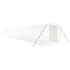 vidaXL Invernadero con estructura de acero blanco 40 m&sup2; 20x2x2 m