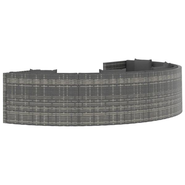 vidaXL Set de sof&aacute;s de jard&iacute;n 6 piezas y cojines rat&aacute;n sint&eacute;tico gris