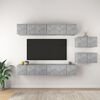 vidaXL Set muebles de sal&oacute;n TV 8 pzas madera ingenier&iacute;a gris hormig&oacute;n