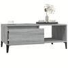 vidaXL Mesa de centro madera contrachapada gris Sonoma 90x50x36,5 cm
