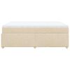 vidaXL Cama box spring con colch&oacute;n tela color crema 140x200 cm