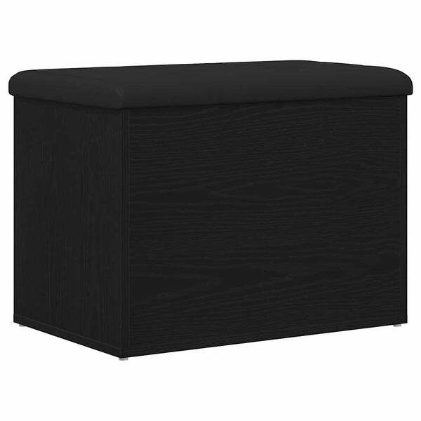 vidaXL Banco de almacenamiento Roble negro 62 x 42 x 45 cm