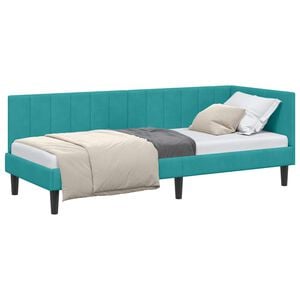 vidaXL Estructura de cama en esquina Tuquesa 80 x 200 cm Terciopelo