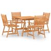 vidaXL Juego de comedor para jard&iacute;n 5 piezas madera maciza de acacia