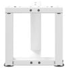 vidaXL Patas para mesa de centro en forma de T (2 unidades), color blanco, 30 x 25 x (30-31) cm, acero
