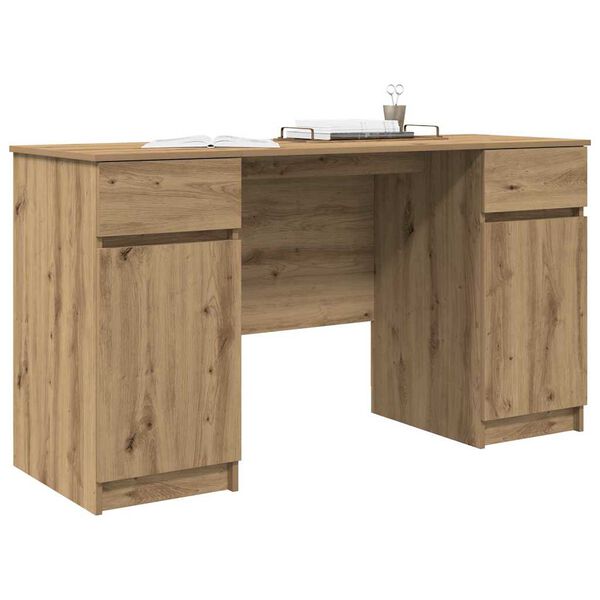vidaXL Escritorio Roble artisan 140 x 49 x 76 cm Madera contrachapada