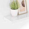 vidaXL Estante flotante de pared 4 uds MDF blanco brillo 50x23x3,8 cm