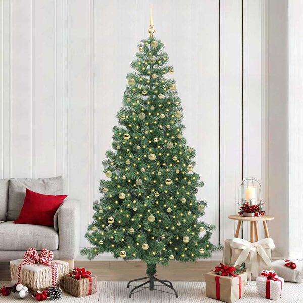 vidaXL &Aacute;rbol de Navidad con 300 LED con soporte Verde 240 cm PVC