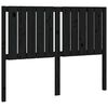 vidaXL Cabecero de cama madera maciza de pino negro 125,5x4x100 cm