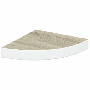 vidaXL Estante de esquina de pared MDF roble y marr&oacute;n 25x25x3,8 cm