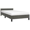 vidaXL Estructura de cama sin colch&oacute;n terciopelo gris oscuro 90x200 cm