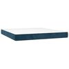 vidaXL Cama box spring con colch&oacute;n terciopelo azul oscuro 180x200 cm