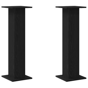 vidaXL Soporte de plantas 2 uds. Roble Negro 30 x 30 x 95 cm