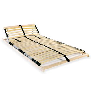 vidaXL Somier de l&aacute;minas sin colch&oacute;n con 28 listones 7 zonas 90x200 cm
