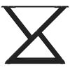 vidaXL Patas para mesa de centro (2 unidades), color negro, 50 x (42-43,3) cm, acero